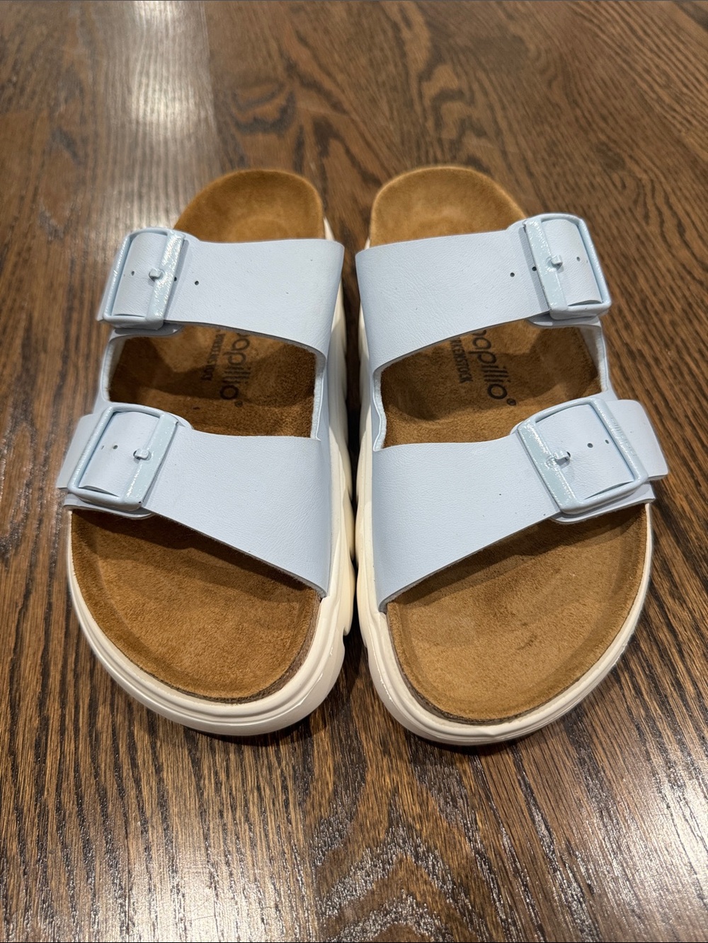 Papelillo By Birkenstock Sandsls Arizona Chunky baby  blue Size 38 (7) - Picture 3 of 7